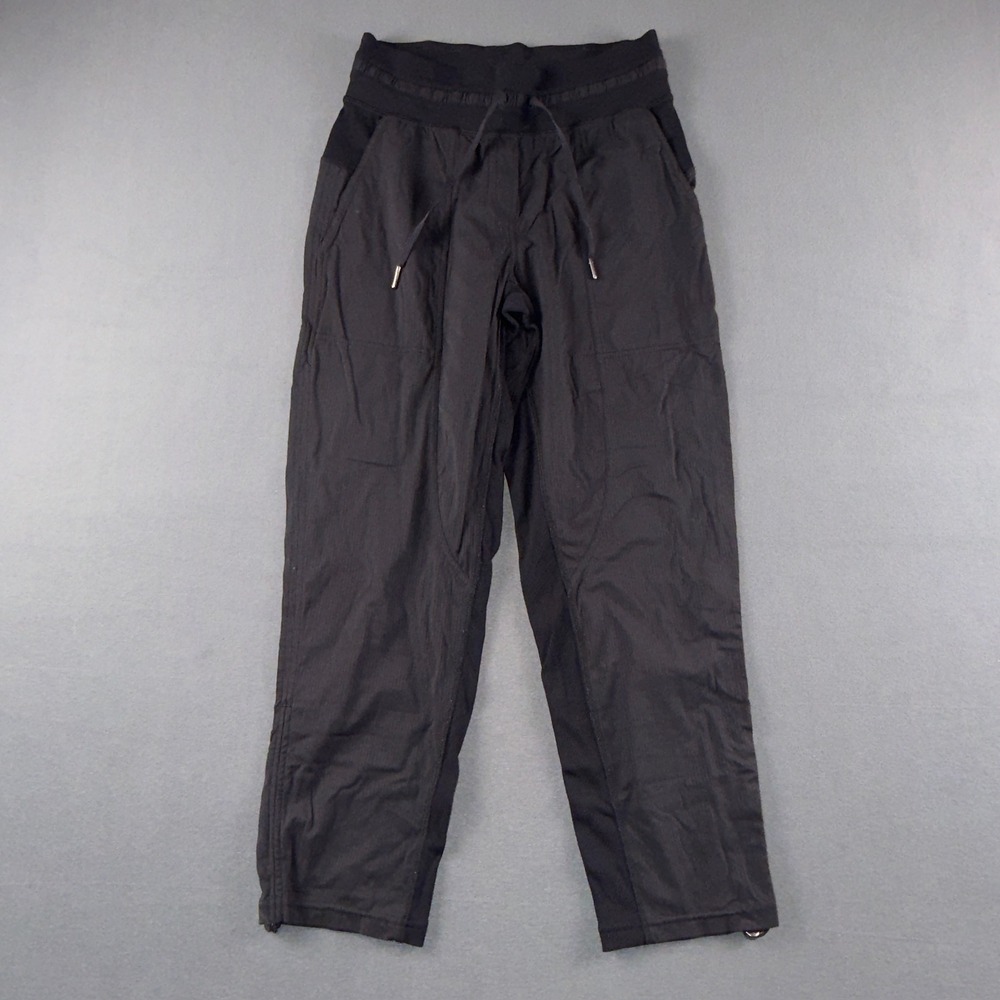 Lululemon Dance Studio Crop 25 Black Joggers Pants Size 4 LW6AVOS